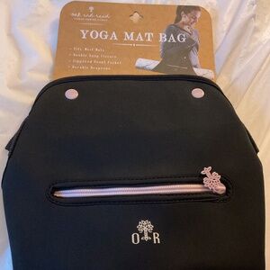 Oak And Reed Neoprene Yoga Mat Bag — Fits Most Mats, Black/Lavender Zipper